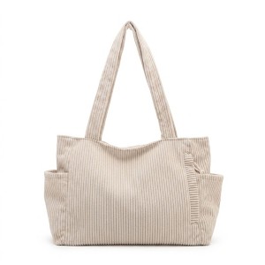 Alilang Womens Corduroy Tote Bag Large Capacity Shoulder Bag with