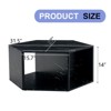 FONTOI Hexagonal Coffee Table with Multi-hole Design, Floor Mount Side Table for Living Room Bedroom Office, Black, 27"*14"*31.5" - 3 of 4