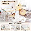 Kids Art Table and 2 Chairs, Craft and Play Activity Table With Storage Bins, Easy to Clean Kids Desk & Chair Set for Playroom - 3 of 4