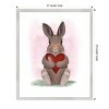 Amanti Art Bunny Heart Hug by Fab Funky Wood Framed Wall Art Print 21 in. x 25 in. - 4 of 4