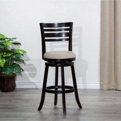 NicBex 30" Swivel Bar Stools with Slatted Back,Counter Height Bar Stools with Flared Legs,Barstools for Kitchen Counter,Home Bars