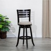 NicBex Dining Chairs Upholstered Chair Bar Height Chairs Slat Back Swivel Chair Fabric Seat for Kitchen - 4 of 4