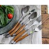 20pc Stainless Steel Laguiole Wood Grain Flatware Set Brown - French Home: Silverware Set, Ergonomic Grip, Service for 4 - image 3 of 4