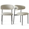 Linen Dining Chair Set Of 2,Upholstered Dining Chair,With Back For Kitchen Or Dining Room-Tanpinhause - 3 of 4