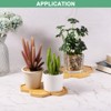 Unique Bargains Natural Color Reusable Durable Multipurpose Plant Saucer 7.5 x 5.7 Inch 2 Pcs - 4 of 4