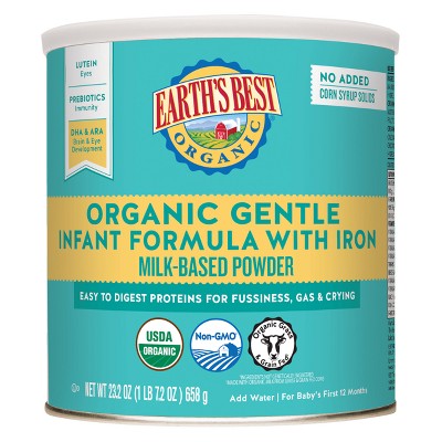 earth's best organic infant powder formula with iron