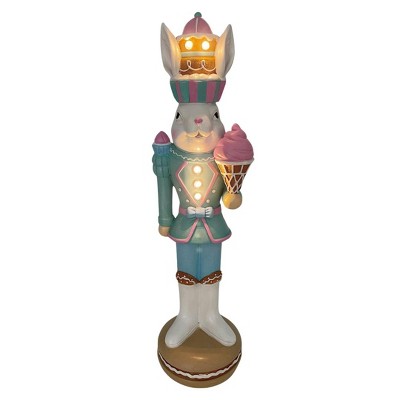 Transpac Light Up Resin Easter Nutcracker Figurines Home Decorations Easter