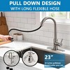 SUGIFT Brushed Nickel Kitchen Faucet with Pull Down Sprayer High Arc Single Handle Stainless Steel - 2 of 4