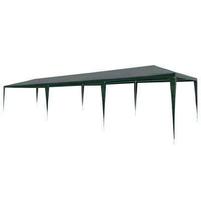 vidaXL Party Tent Green Polyethylene and steel Medium