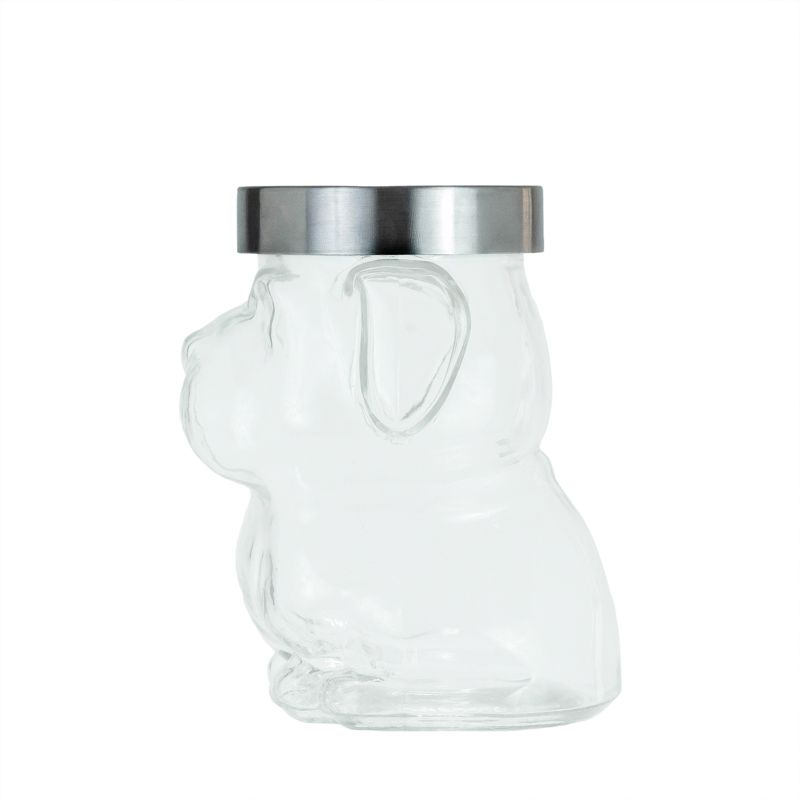 Amici Pet Mad Dog Glass Canister Airtight Dog Treat Jar, Cute Dog Treat Jar for Kitchen Counter, 48 oz., 2 of 6