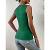 Zeagoo Women's High Neck Tank Top Summer Casual Ribbed Knit Slim Fitted Basic Textured Sleeveless Shirts - 4 of 4