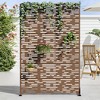Wooakway 72"H 47"W Outdoor Metal Garden Trellis Privacy Screen Lattice Panel Indoor Room Divider - 2 of 4