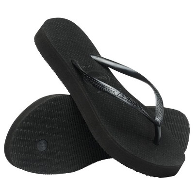 Havaianas Women's Slim Flatform Flip Flops - BLACK, 6