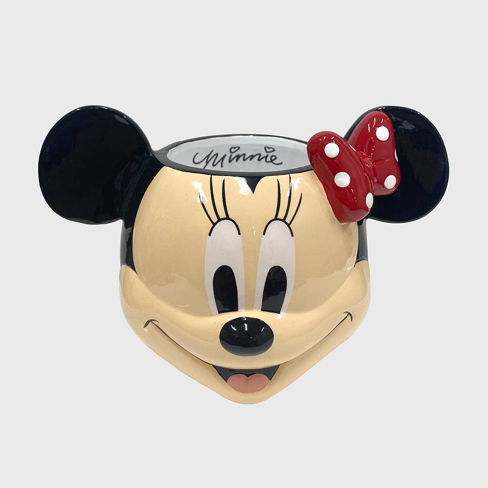 Photos - Flower Pot Disney Mickey Mouse & Friends Minnie Mouse Bust Ceramic Planter 