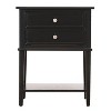 HomeStock Black Nightstand 28x22x16 Sleek Contemporary Bedside Table with Open Shelf Storage, Minimalist Modern Bedroom Accent - 3 of 4