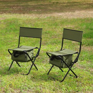 KTMBDW Portable Camping Chair, Cushioned Seat & Back with with Storage Pockets, Outdoor Camping, Picnics and Fishing - 1 of 4