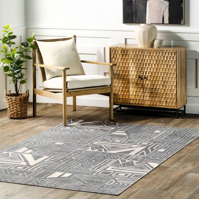 Nuloom Hedy Geometric 5x8 Machine Washable Area Rug For Living Room ...