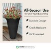 Tierra Verde Aria Indoor Outdoor Self Watering Tall Round Planter, Weatherproof for Patio, Garden, and Porch Use - 3 of 4