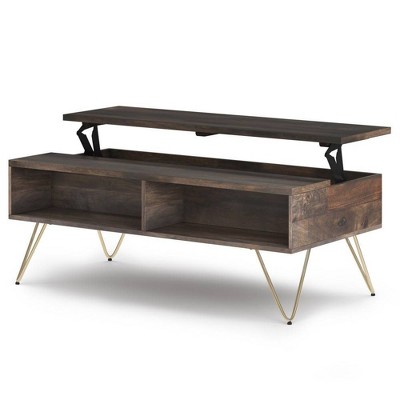 Moreno Solid Mango Wood Lift Top Coffee Table - WyndenHall