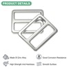 Unique Bargains Zinc Alloy Durable Multipurpose Tri Glide Metal Buckles for Bags 10 Pcs - 2 of 4
