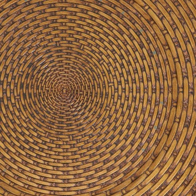 Natural Brown Faux Rattan 13" Charger Plate Set