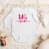 The Juniper Shop 14th Feb Stars Puff Print Baby Long Sleeve Bodysuit - 2 of 3