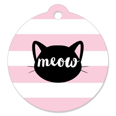 Big Dot of Happiness Purr-fect Kitty Cat - Kitten Meow Baby Shower or Birthday Party Favor Gift Tags (Set of 20)