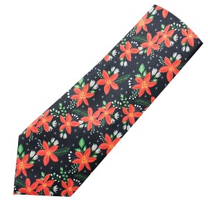 Jacob Alexander Men's Christmas Flowers Regular Length Neck Tie - 1 of 2
