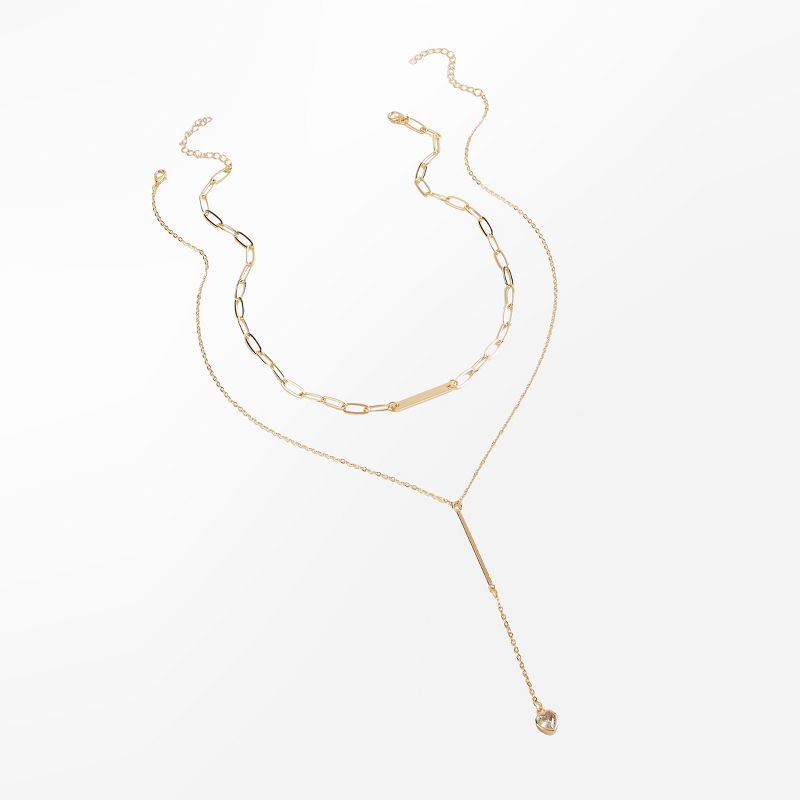 Women's Gold-Tone Chainlink and Lariat Necklace Set - Cupshe, 5 of 6