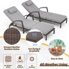 haise Lounge Chairs Set of 2 for Outside, Adjustable Position Outdoor PE Rattan Wicker Patio Pool Lounge Chair with Arm, Cushion, Pillow and Wheels - 4 of 4
