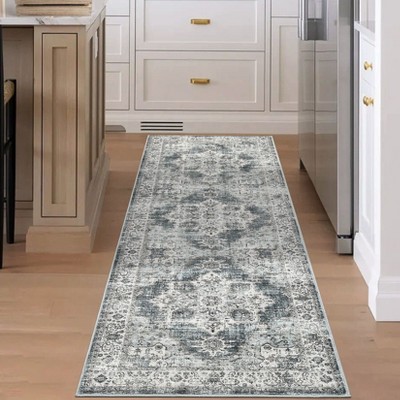 Machine Washable Area Rugs for Living Room Non Slip Non Shedding  Vintage Indoor Carpet