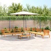vidaXL Patio Pallet Sofa Set 6 Piece - Solid Acacia Wood, Outdoor/Garden Conversational Furniture, Modular, Brown - 2 of 4