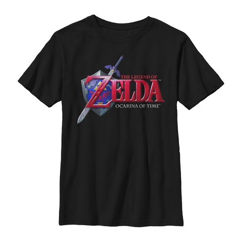 Boy s Nintendo Legend of Zelda Ocarina of Time T Shirt Black Small