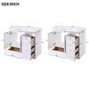 GDFStudio Baynes 72" Double Ceramic Sink Bathroom Vanity with Ample Storage - 3 of 4