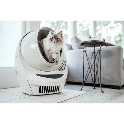 Beige Automatic Self-Cleaning Cat Litter Box with WiFi