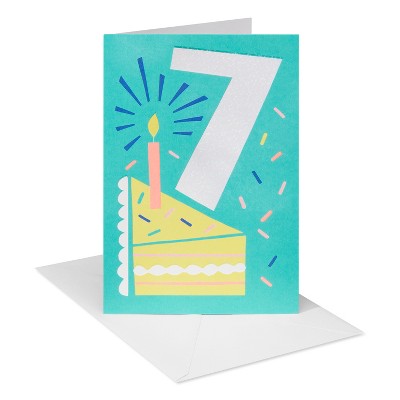 Carlton Cards 7th Birthday Card for Kids' Make a Wish