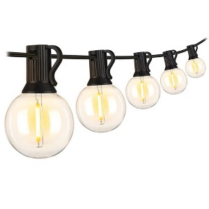 Itopfox 50Ft LED Outdoor String Lights with G40 Globe Bulbs, Dimmable Waterproof Hanging Lights for Patio, Warm White Shatterproof Bulbs Included - 1 of 4