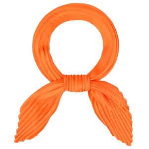 Allegra K Women's Solid Color Bandana Pleated Rhombus Head Scarf Wraps Scarves Neckerchief 1 Pc - 1 of 4