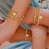 Gold Cross Bead Bracelets Set for Women, Dainty Layered Initial Letter A-Z Stackable Jewelry Gifts - 3 of 4