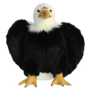 Aurora Medium Regal Eagle Wild Life Playful Stuffed Animal Black 10.5" - 1 of 4