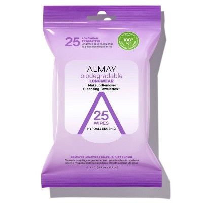 Almay Biodegradable Longwear Makeup Remover Cleansing Towelettes - 25ct