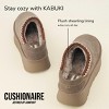 CUSHIONAIRE Women’s Kabuki Genuine Suede Platform Mule Slippers with Memory Foam, Indoor/Outdoor, Wide Widths Available - 3 of 4
