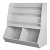 Whisen Book & Toy Storage with 3 Shelves & 2 Cubbies, Neat Playroom Organizer, Perfect Gift for Kids - Gray - 4 of 4