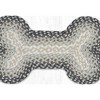 Earth Rugs Gray, Sand & Ivory Medium Dog Bone Braided Pet Tread – Handcrafted Jute, 13" x 22" - 3 of 3