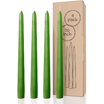 10 inch Taper Candles Set of 4 - Dripless Taper Candles and Unscented Candlesticks - Perfect as Dinner Candles and Household Candles