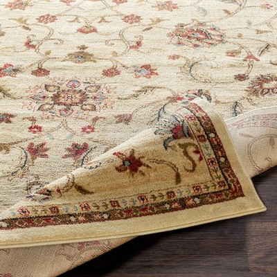 George Khaki Floral Synthetic Area Rug 2' x 3'3"