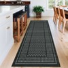 Checkered Washable Area Rugs Modern Floor Mats with Non-Slip Backing - 4 of 4