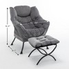 Maliang Accent Recliner Chair with Ottoman, Comfortable Upholstered Lounge Chair with Footrest, Ideal for Small Space - 2 of 4