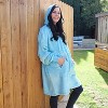 Catalonia Women’s Hoodie Sweatshirt Dress, Casual ¾ Sleeves Pullover Sweater with Kangaroo Pocket, Womens Summer Tops, One Size - 2 of 4