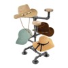 YIYIBYUS Hat Display Stand, Countertop Hat Holder Rack with 8 Round Hangers for Hats or Wigs - 2 of 4